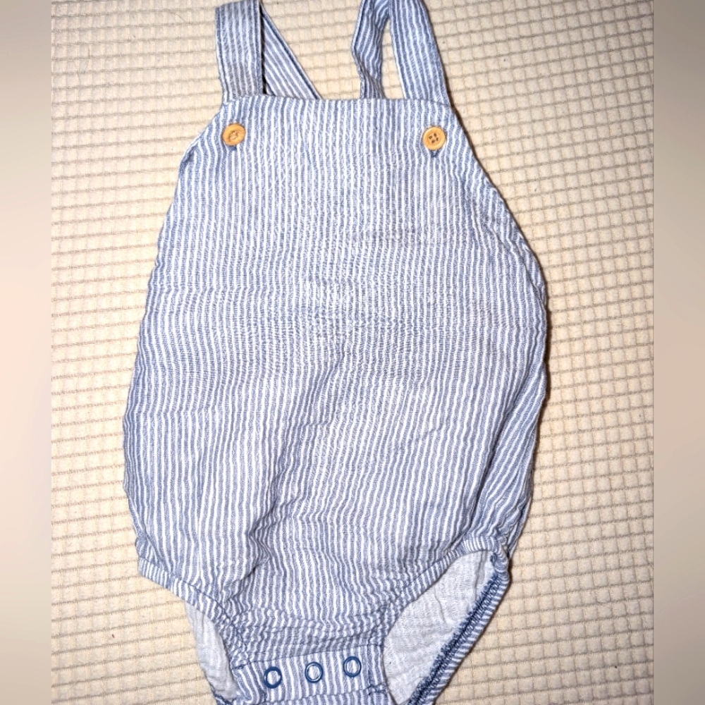 Blue Striped Romper